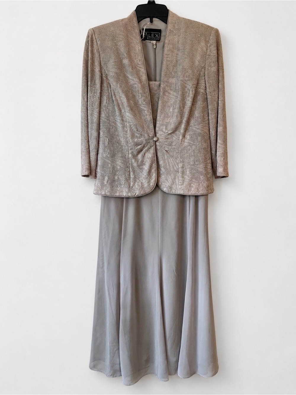 Alex Evenings Two Piece Formal Dress Jacket Glitter Size 8